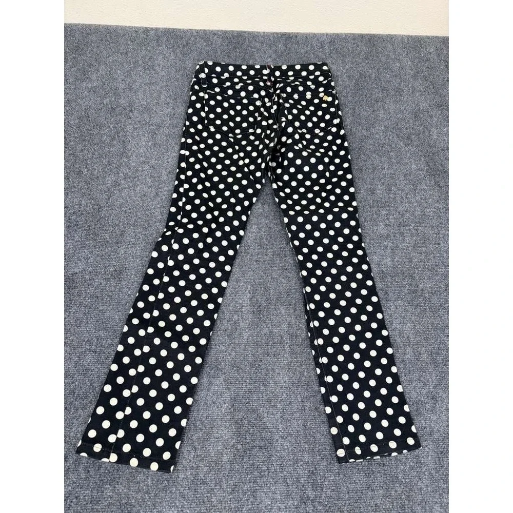 Kate‎ Spade Perry Street Black White Prep Looky Jeans 24 Polka Dot USA Made